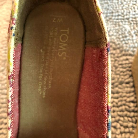 Tom’s Wedge Heel multi colour size 7 - Picture 2 of 7